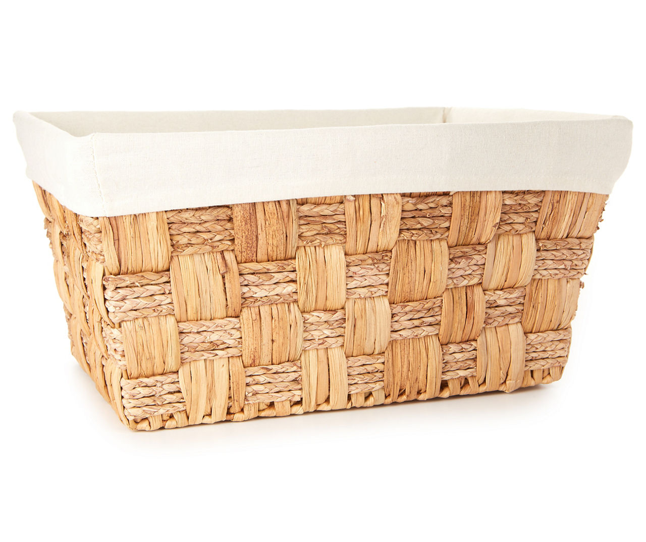 Natural Water Hyacinth Checker Bins with Removable Liner Big Lots
