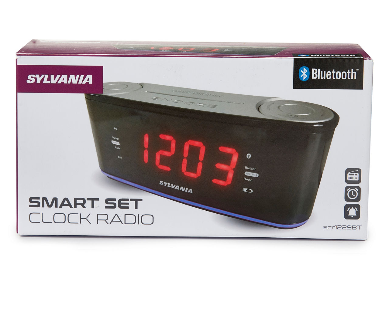 Sylvania Bluetooth Smart Set Clock Radio Big Lots