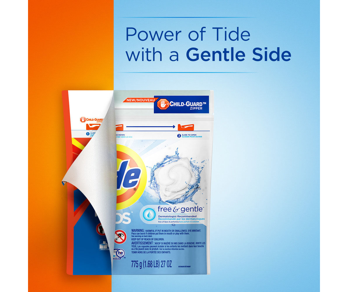 TIDE Tide PODS And Gentle, Liquid Laundry Detergent Soap Pacs, HE ...