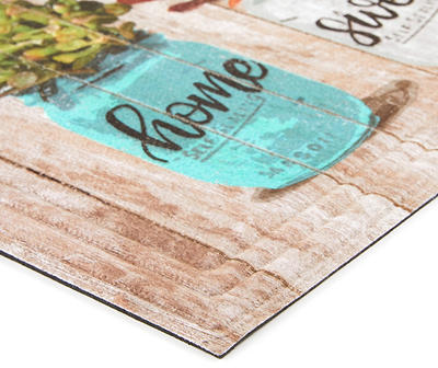 "Home Sweet Home" Mason Jar Indoor/Outdoor Doormat, (18" x 30")