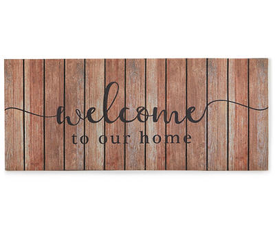 "Welcome to Our Home" Panel Outdoor Doormat, (20" x 47")