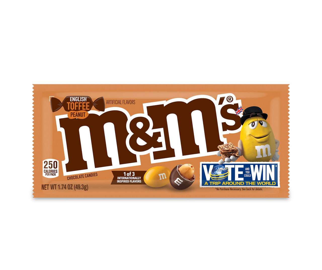 M&M'S English Toffee Peanut Chocolate Candy Flavor Vote, 9.6 Ounce Bag 