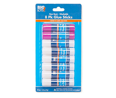 Non-Toxic Glue Sticks, 8-Pack