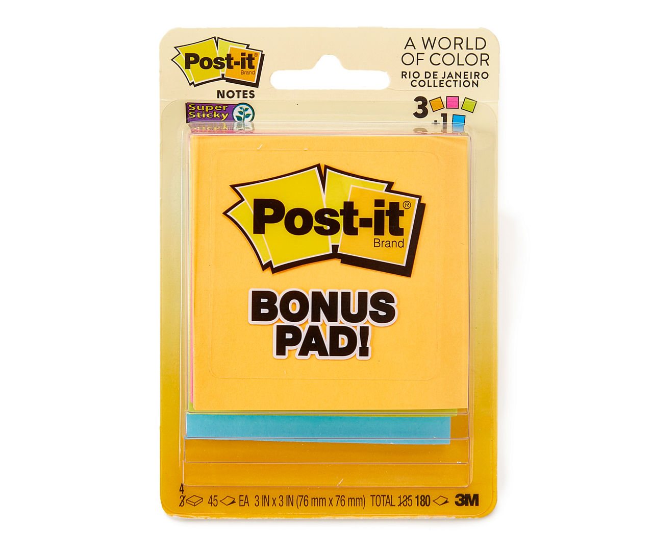 PostIt Rio De Janeiro Collection Sticky Notes, 4Pack Big Lots