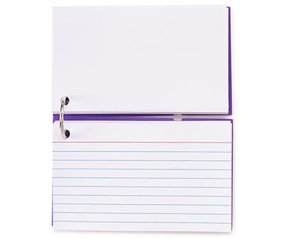Purple 100-Count Index Card Book