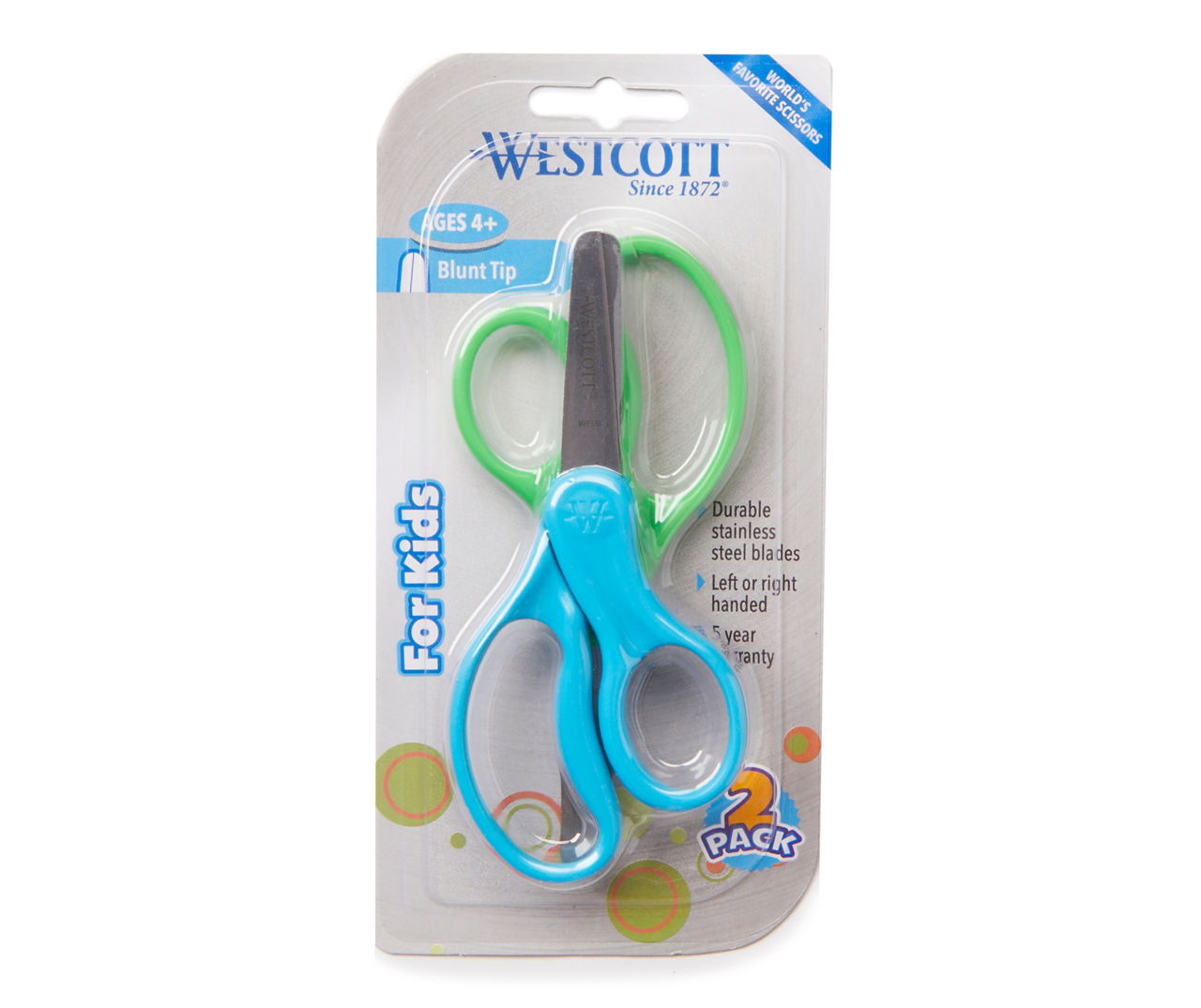 Kids Scissors 4 Count Pointed Kids Scissors Right and Left-Handed Scissors Variety Colors Scissors for School Kids Kid Scissors, Craft Scissors