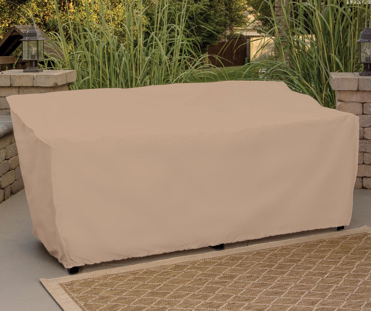 Taupe Outdoor Patio Sofa Cover 96 x 36