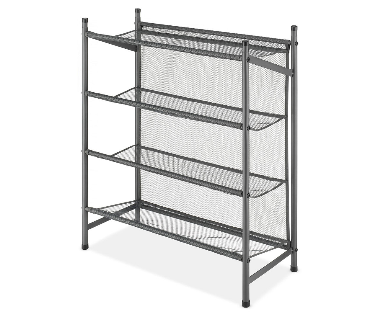 Max Houser 4-Tier Shoe Rack, Fabric Shoe Shelf for Entryway Closet Bedroom.