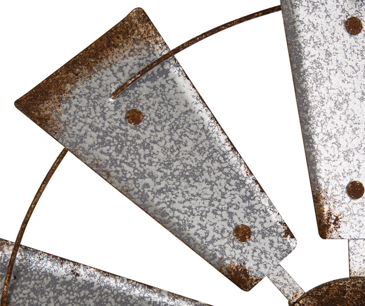 Farmhouse Galvanized Metal Windmill Yard Stake, (69")