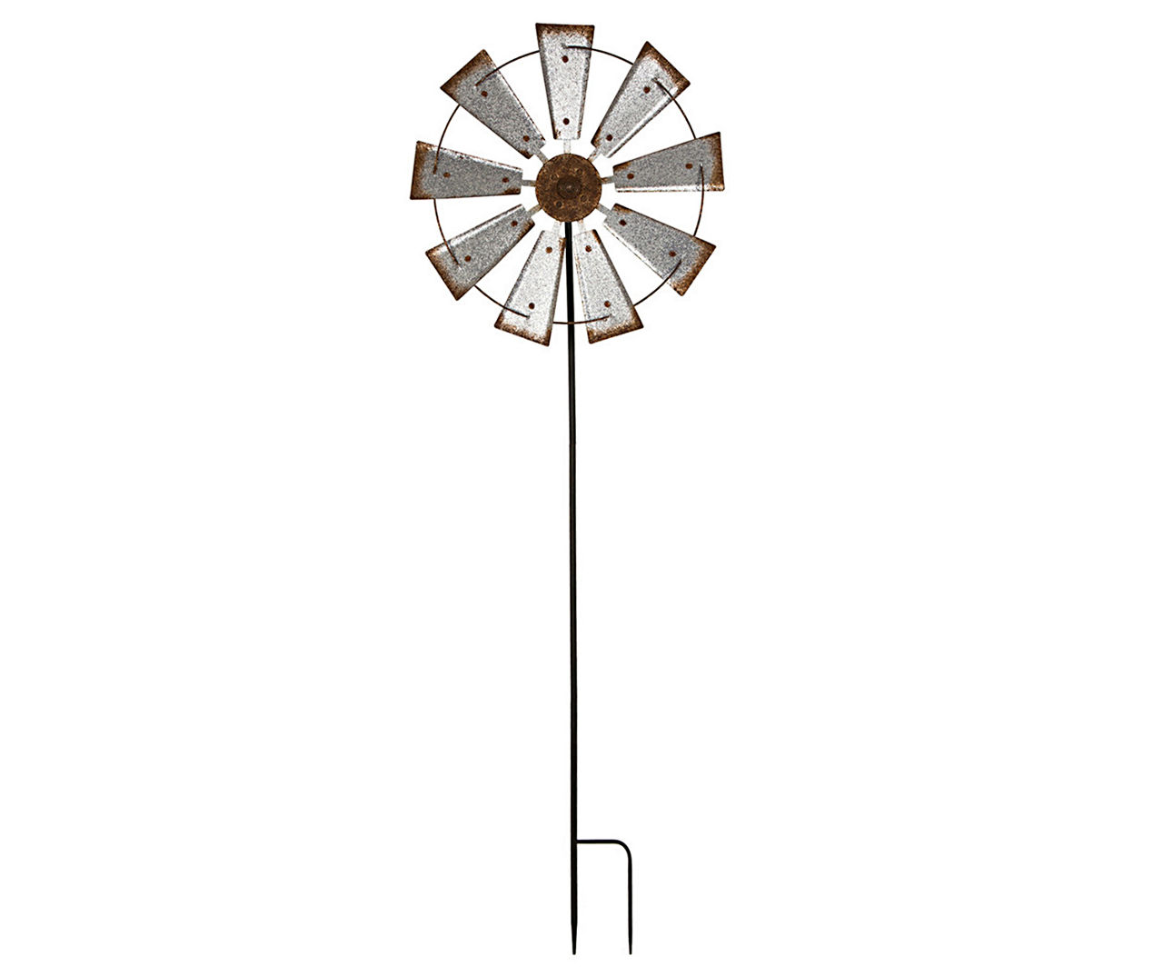 Gift Boutique Garden Stakes Set of 2-38" Metal Windmill Spinner Wind Stake for for sale online 