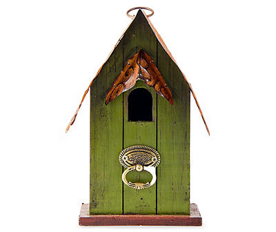 Rustic Green Wood Birdhouse