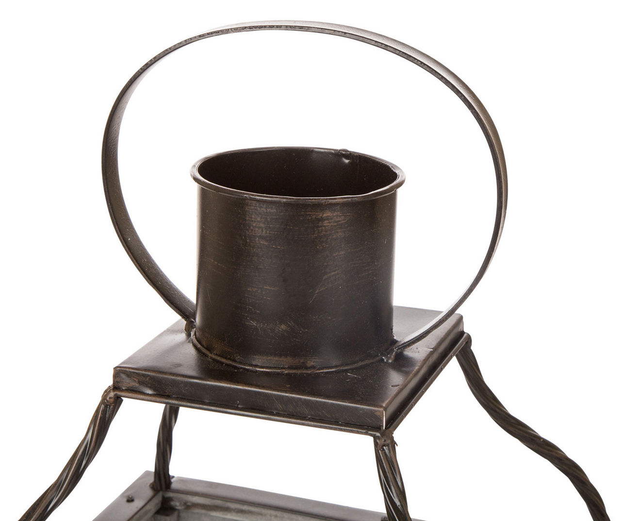 Bucket without handle decorative metal candle