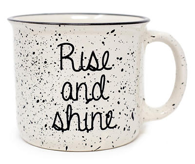 "Rise and Shine" Speckled Mug