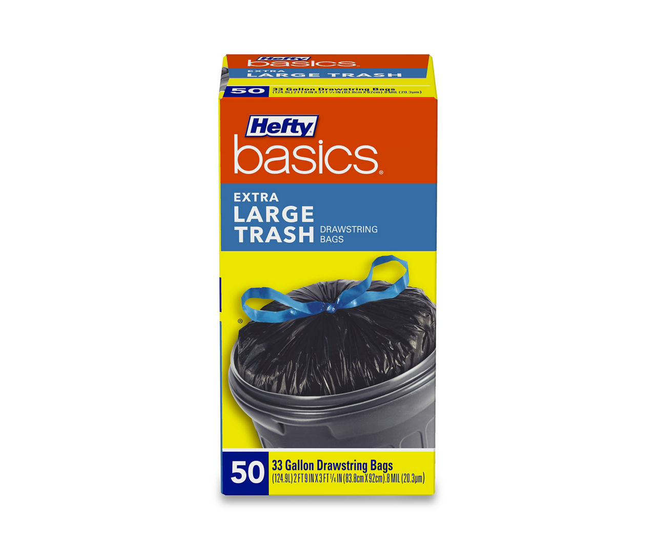 Hefty Strong 33 Gal. Extra Large Black Trash Bag (20-Count