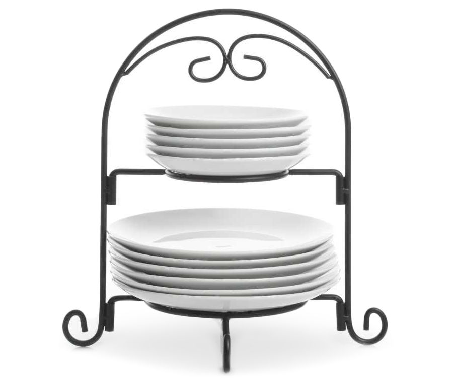 Gibson Serving Plates with Stand, 13Piece Set Big Lots
