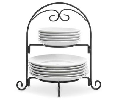 Serving Plates with Stand, 13-Piece Set