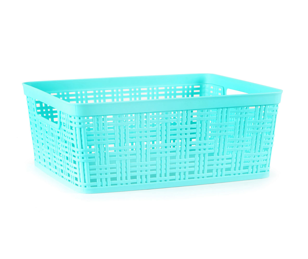 Aqua Medium Wicker Basket | Big Lots