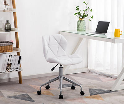 Just Home White Grid Chair with Spider Base - Big Lots
