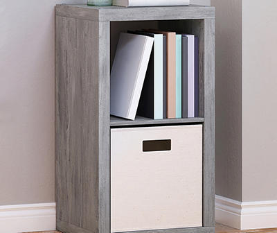 Reclaimed Gray 2-Cube Storage Cubby