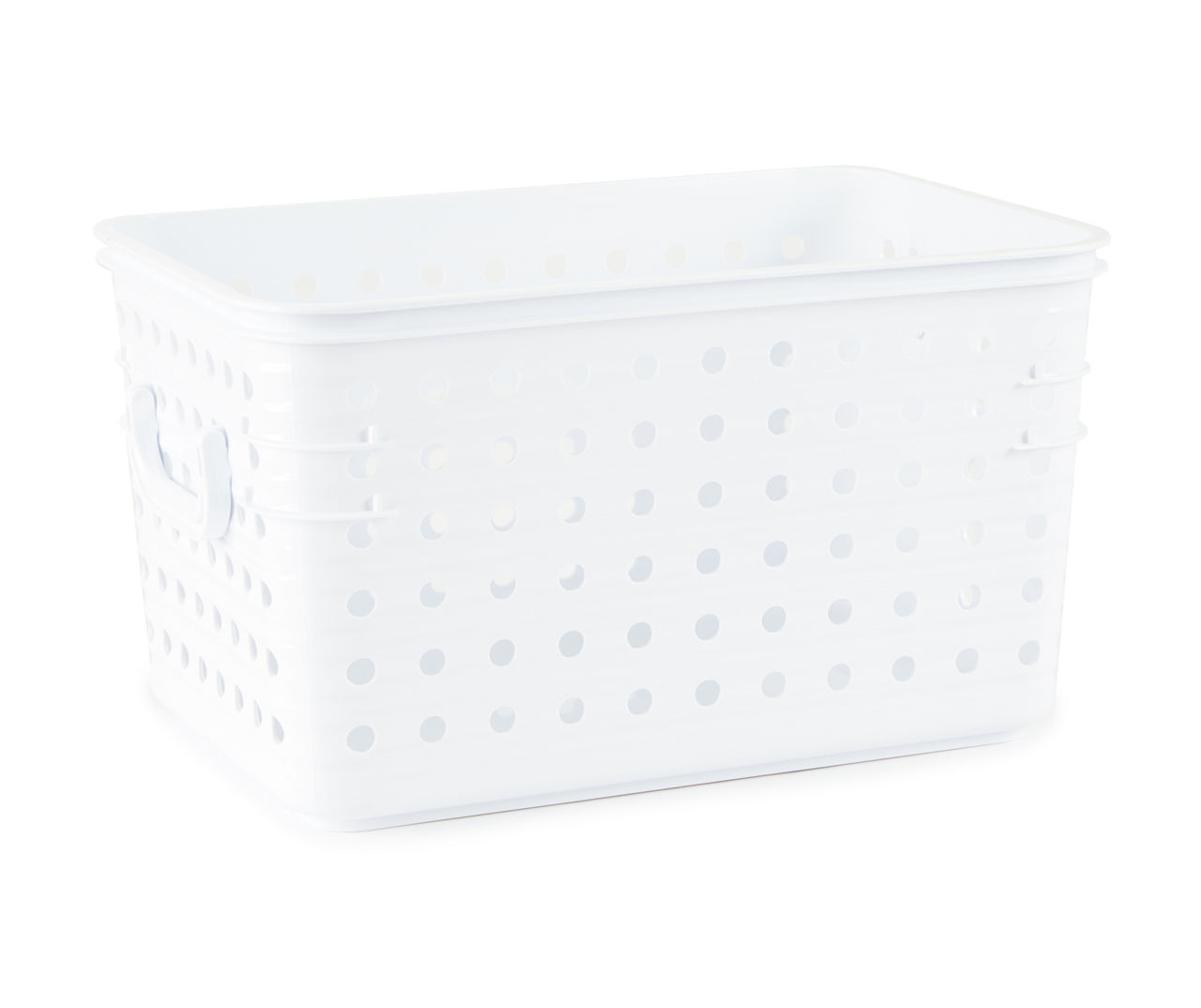 Dial Black Cutout Dots Storage Basket, (16.75)