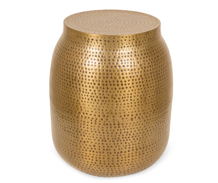 Gold barrel side deals table