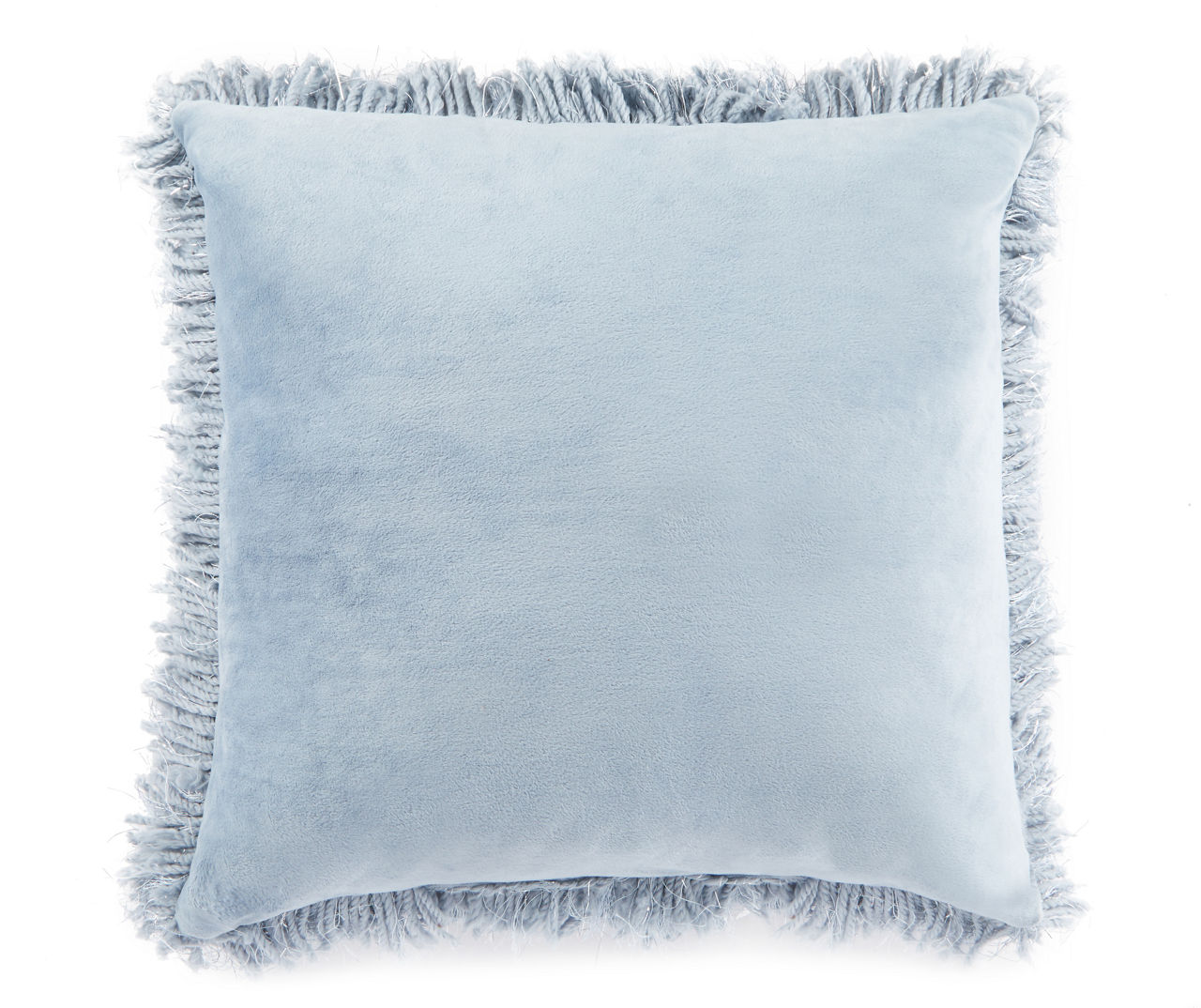 Blue 2024 shag pillow