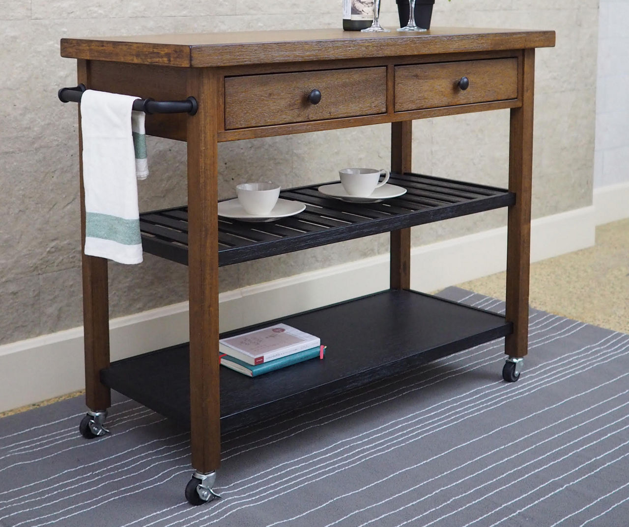 Big lots deals kitchen cart bamboo