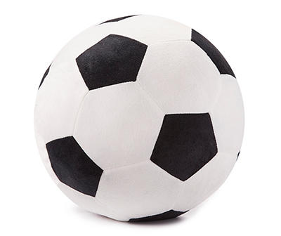 Black & White Soccer Ball Throw Pillow