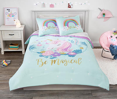 Unicorn Twin/Full 3-Piece Comforter Set