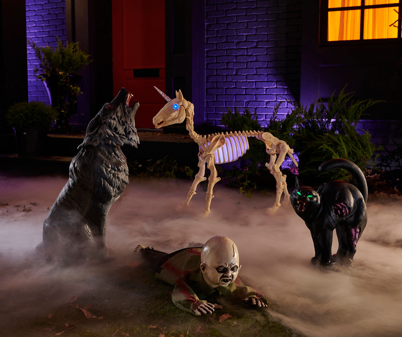 Animated Light and Sound Halloween hotsell Zombie Wolf (28