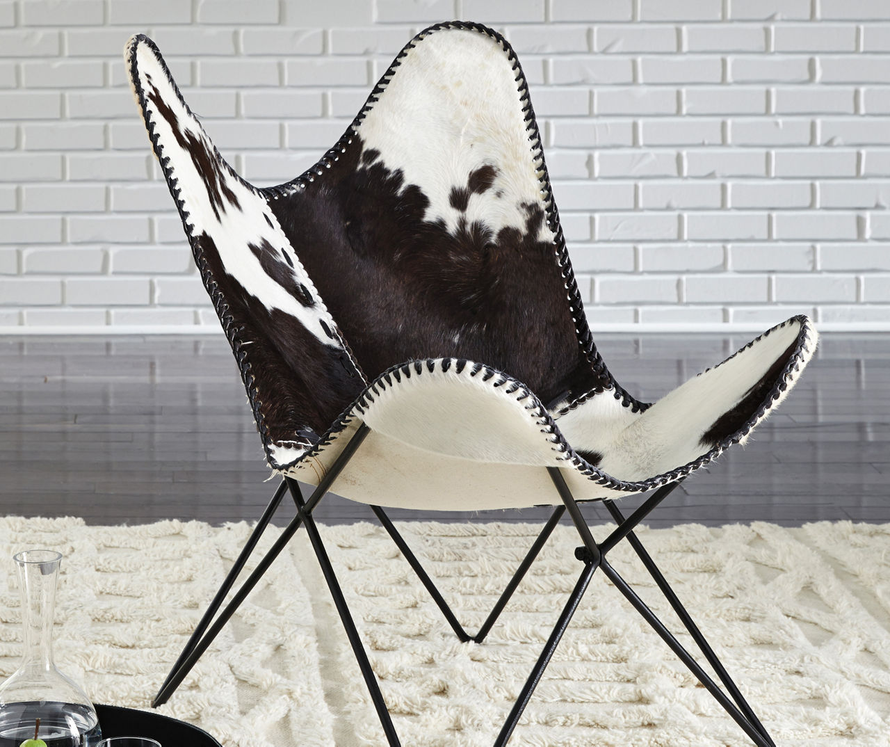 Cow print best sale butterfly chair