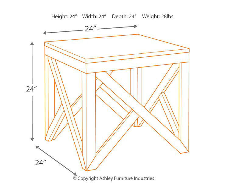 Signature Design By Ashley Haroflyn Gray Square End Table | Big Lots