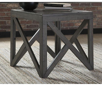 HAROFLYN GRAY SQUARE END TABLE