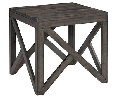 Haroflyn Gray Square End Table