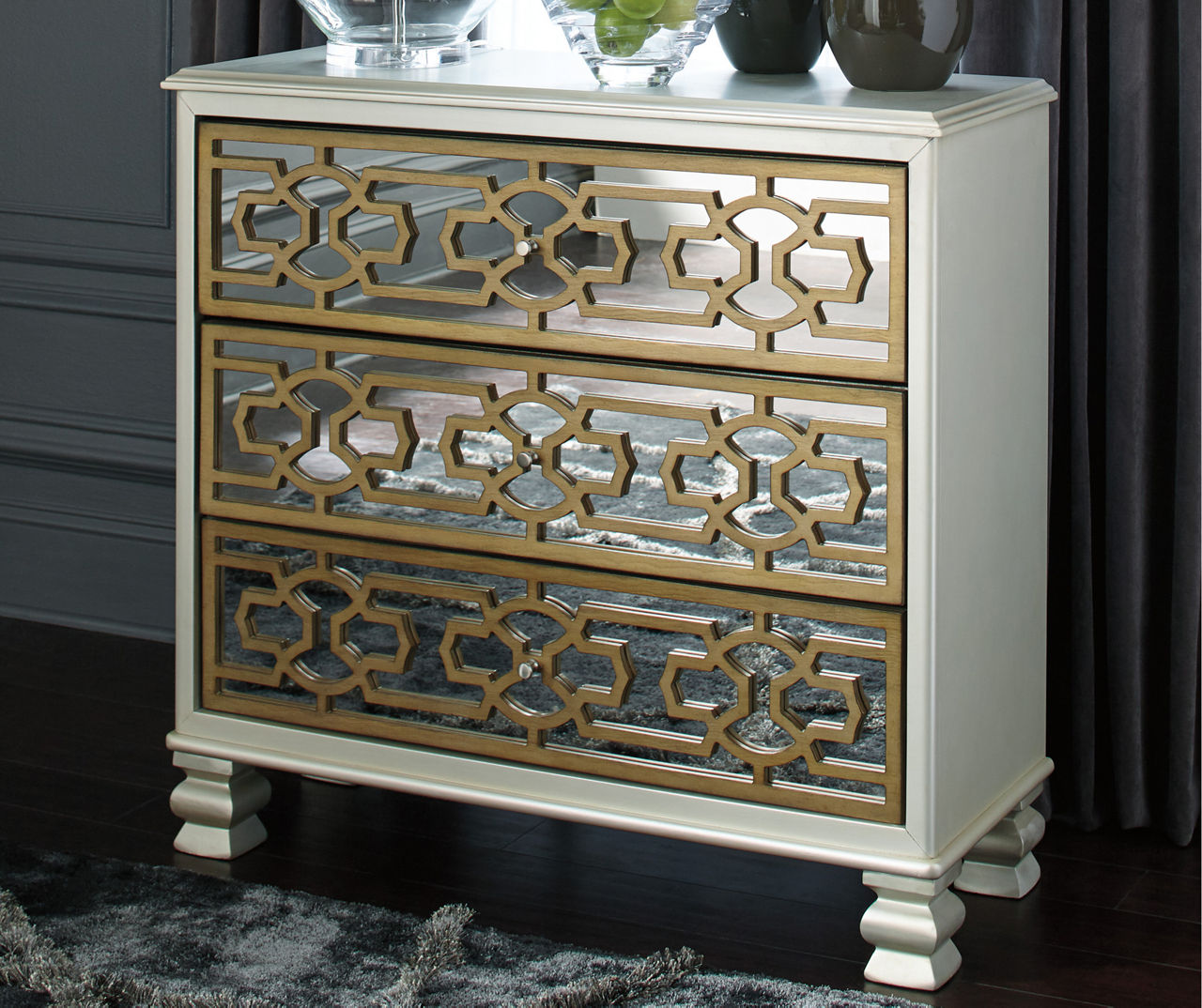 Accent deals cabinet gold