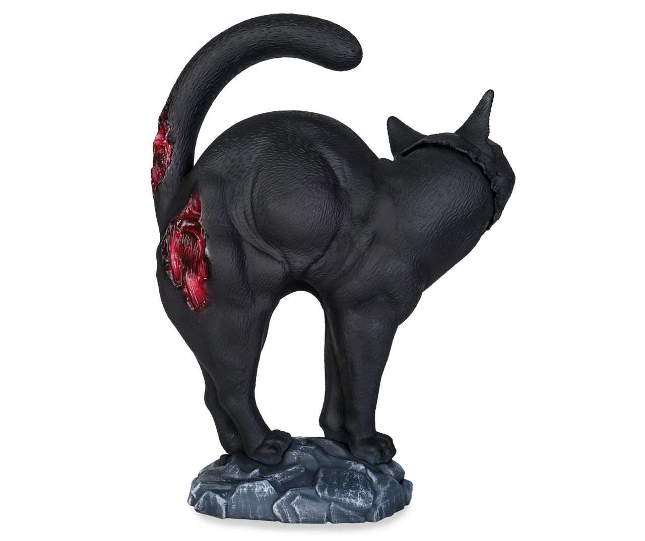 Loftus Light Up & Sound Creepy Horror Cat Animated Prop, Black 