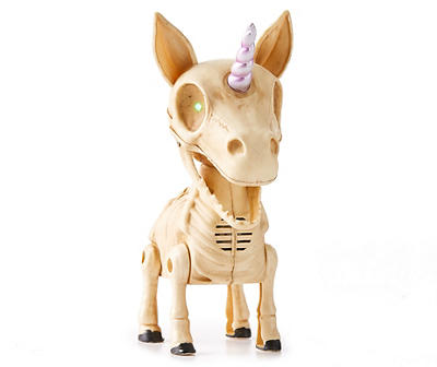 8" Mini Unicorn Skeleton Animated Decor