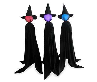 Color-Changing LED Witch 3-Piece Yard Stake Set