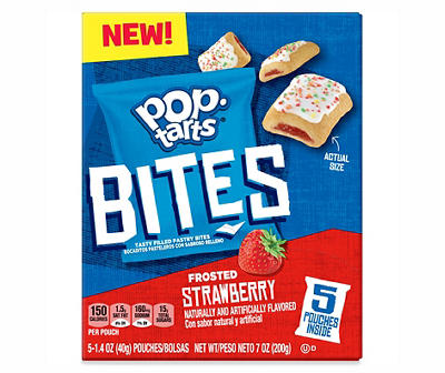 Pop-Tarts Baked Pastry Bites, Frosted Strawberry, 7 oz, 5 Count