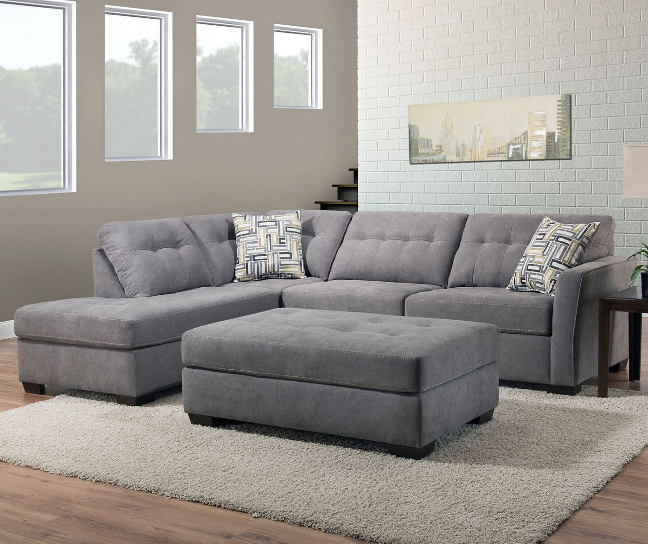 Lane home solutions pasadena gray outlet living room sectional