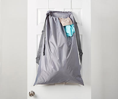 Over-The-Door Gray Laundry Bag