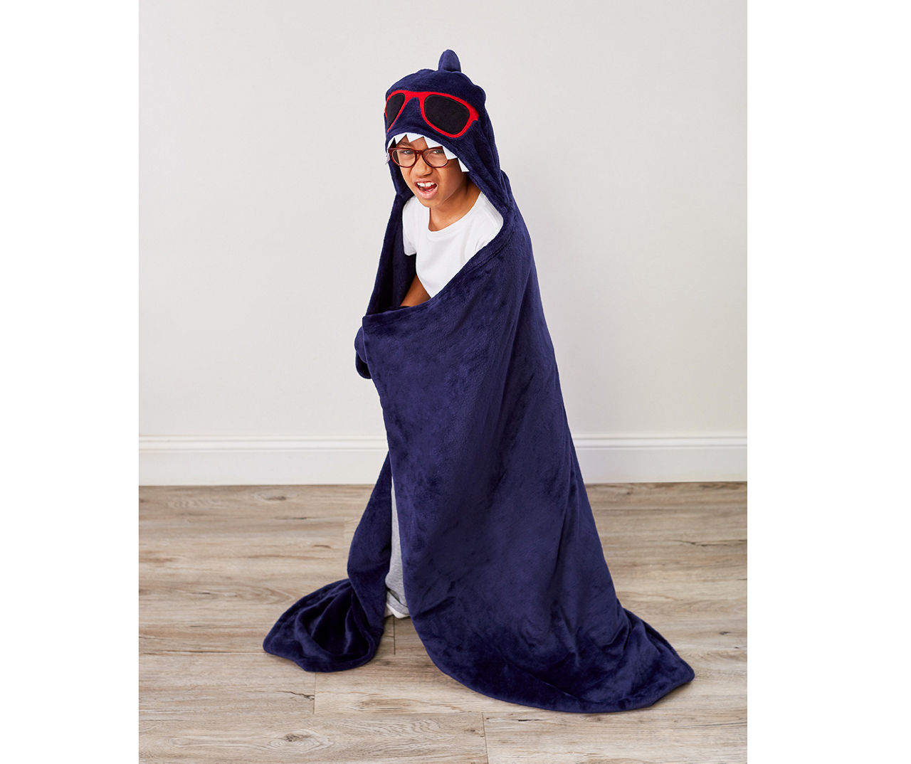 Dream Street Blue Shark Hooded Throw Blanket Big Lots