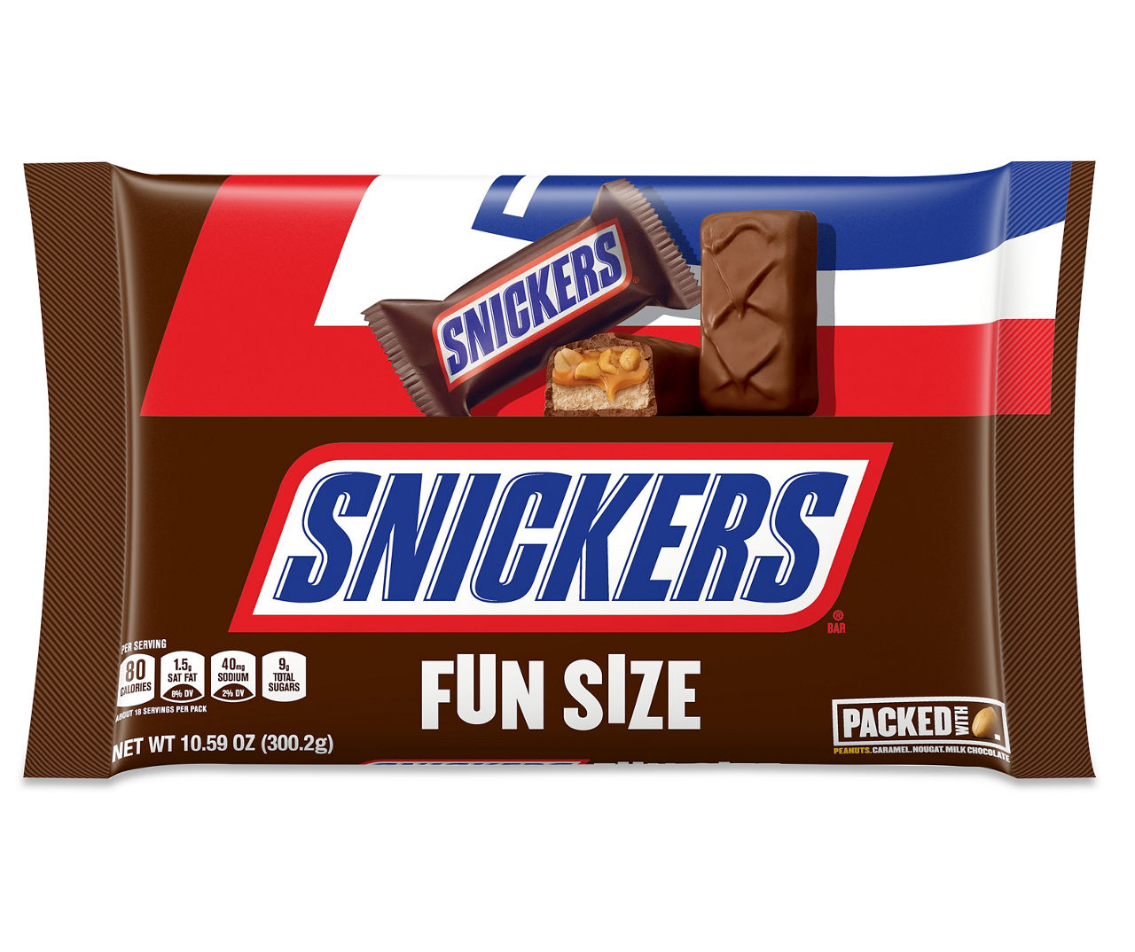 Snickers Fun Size Chocolate Caramel Candy Bars - 1 LB Re