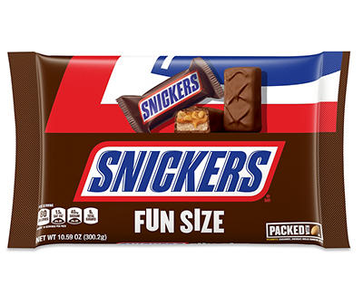 Snickers Chocolate Candy Bars, Fun Size, 10.59 Oz
