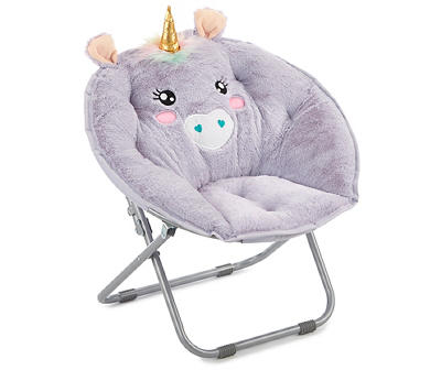 Purple Unicorn Youth Saucer Chair