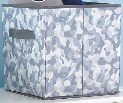 10" Gray Camouflage Fabric Bin