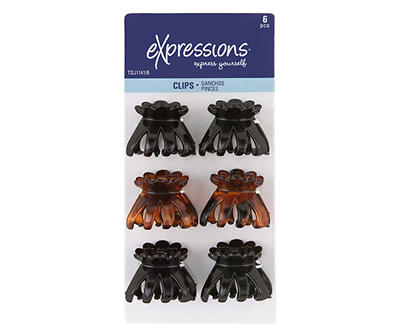Medium Claw Clips, 6-Pack