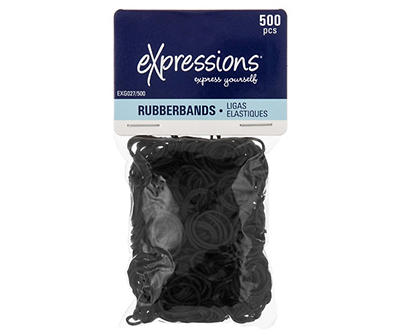 Black Rubberbands, 500-Pack
