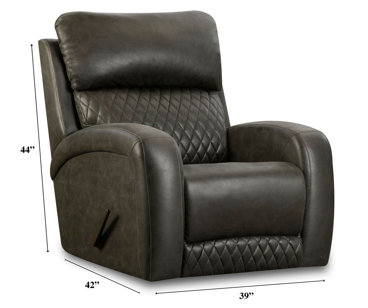 Passion gray quilted rocker recliner new arrivals