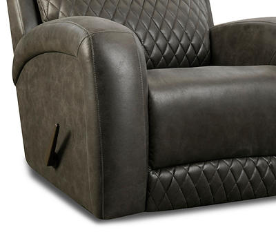 PASSION GREY QUILTED ROCKER RECLINER